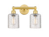 Cobbleskill - 2 Light - 14 inch - Satin Gold - Bath Vanity Light (616-2W-SG-G112C-5CL)