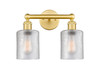 Cobbleskill - 2 Light - 14 inch - Satin Gold - Bath Vanity Light (616-2W-SG-G112)