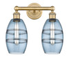 Vaz - 2 Light - 15 inch - Brushed Brass - Bath Vanity Light (616-2W-BB-G557-6BL)