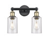 Clymer - 2 Light - 13 inch - Black Antique Brass - Bath Vanity Light (616-2W-BAB-G804)