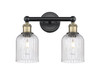 Bridal Veil - 2 Light - 14 inch - Black Antique Brass - Bath Vanity Light (616-2W-BAB-G559-5SDY)