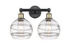 Rochester - 2 Light - 17 inch - Black Antique Brass - Bath Vanity Light (616-2W-BAB-G556-8CL)