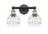 Rochester - 2 Light - 15 inch - Black Antique Brass - Bath Vanity Light (616-2W-BAB-G556-6CL)