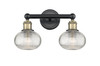 Ithaca - 2 Light - 15 inch - Black Antique Brass - Bath Vanity Light (616-2W-BAB-G555-6CL)