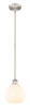 White Venetian - 1 Light - 8 inch - Brushed Satin Nickel - Stem Hung - Mini Pendant (616-1S-SN-G1217-8WV)
