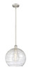 Athens Deco Swirl - 1 Light - 14 inch - Brushed Satin Nickel - Cord hung - Pendant (616-1S-SN-G1213-14-LED)