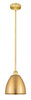 Bristol - 1 Light - 9 inch - Satin Gold - Cord hung - Mini Pendant (616-1S-SG-MBD-9-SG)