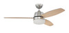 Beltre 52" 3-Blade Ceiling Fan in Brushed Polished Nickel w/ Brushed Nickel/Maple Blades; Integrated Light Kit (BEL52BNK3-LED)