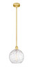 Athens Water Glass - 1 Light - 10 inch - Satin Gold - Cord hung - Mini Pendant (616-1S-SG-G1215-10)