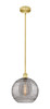 Athens Deco Swirl - 1 Light - 12 inch - Satin Gold - Cord hung - Mini Pendant (616-1S-SG-G1213-12SM)