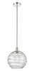 Athens Deco Swirl - 1 Light - 12 inch - Polished Nickel - Cord hung - Mini Pendant (616-1S-PN-G1213-12-LED)