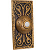 Surface Mount Designer LED Lighted Push Button in Burnished Brass (PB3037-BB)