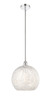 White Mouchette - 1 Light - 14 inch - Polished Chrome - Stem Hung - Pendant (616-1S-PC-G1216-14WM)