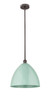 Plymouth - 1 Light - 16 inch - Oil Rubbed Bronze - Cord hung - Mini Pendant (616-1S-OB-MBD-16-SF-LED)
