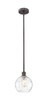 Athens Water Glass - 1 Light - 8 inch - Oil Rubbed Bronze - Cord hung - Mini Pendant (616-1S-OB-G1215-8-LED)