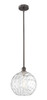 Athens Water Glass - 1 Light - 12 inch - Oil Rubbed Bronze - Cord hung - Mini Pendant (616-1S-OB-G1215-12)