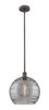 Athens Deco Swirl - 1 Light - 14 inch - Oil Rubbed Bronze - Cord hung - Pendant (616-1S-OB-G1213-14SM)