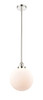 Beacon - 1 Light - 12 inch - Polished Nickel - Cord hung - Mini Pendant (616-1SH-PN-G201-12)