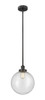 Beacon - 1 Light - 12 inch - Matte Black - Cord hung - Mini Pendant (616-1SH-BK-G204-12-LED)