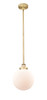 Beacon - 1 Light - 10 inch - Brushed Brass - Cord hung - Mini Pendant (616-1SH-BB-G201-10)
