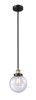 Beacon - 1 Light - 8 inch - Black Antique Brass - Cord hung - Mini Pendant (616-1SH-BAB-G204-8)