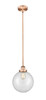 Beacon - 1 Light - 10 inch - Antique Copper - Cord hung - Mini Pendant (616-1SH-AC-G202-10)
