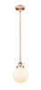 Beacon - 1 Light - 8 inch - Antique Copper - Cord hung - Mini Pendant (616-1SH-AC-G201-8-LED)