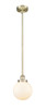 Beacon - 1 Light - 8 inch - Antique Brass - Cord hung - Mini Pendant (616-1SH-AB-G201-8-LED)