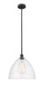 Bristol - 1 Light - 16 inch - Matte Black - Cord hung - Pendant (616-1S-BK-GBD-164)