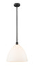 Bristol - 1 Light - 16 inch - Matte Black - Cord hung - Pendant (616-1S-BK-GBD-161-LED)