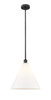 Berkshire - 1 Light - 16 inch - Matte Black - Cord hung - Pendant (616-1S-BK-GBC-161-LED)