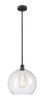 Athens - 1 Light - 14 inch - Matte Black - Cord hung - Pendant (616-1S-BK-G124-14)