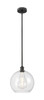 Athens - 1 Light - 12 inch - Matte Black - Cord hung - Mini Pendant (616-1S-BK-G122-12)