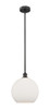 Athens - 1 Light - 12 inch - Matte Black - Cord hung - Mini Pendant (616-1S-BK-G121-12-LED)