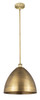 Bristol - 1 Light - 16 inch - Brushed Brass - Cord hung - Mini Pendant (616-1S-BB-MBD-16-BB)