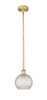 Athens - 1 Light - 8 inch - Brushed Brass - Cord hung - Mini Pendant (616-1S-BB-G122C-8CL)