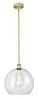 Athens - 1 Light - 14 inch - Brushed Brass - Cord hung - Pendant (616-1S-BB-G122-14)
