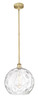 Athens Water Glass - 1 Light - 13 inch - Brushed Brass - Cord hung - Pendant (616-1S-BB-G1215-14-LED)