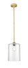 Cobbleskill - 1 Light - 9 inch - Brushed Brass - Cord hung - Mini Pendant (616-1S-BB-G112-L-LED)
