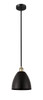 Bristol - 1 Light - 9 inch - Black Antique Brass - Cord hung - Mini Pendant (616-1S-BAB-MBD-9-BK)