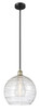 Athens Deco Swirl - 1 Light - 14 inch - Black Antique Brass - Cord hung - Pendant (616-1S-BAB-G1213-14)