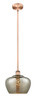 Fenton - 1 Light - 11 inch - Antique Copper - Cord hung - Mini Pendant (616-1S-AC-G96-L)