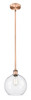 Athens - 1 Light - 10 inch - Antique Copper - Cord hung - Mini Pendant (616-1S-AC-G124-10-LED)