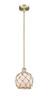 Farmhouse Rope - 1 Light - 8 inch - Antique Brass - Cord hung - Mini Pendant (616-1S-AB-G121-8RB-LED)