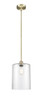 Cobbleskill - 1 Light - 9 inch - Antique Brass - Cord hung - Mini Pendant (616-1S-AB-G112-L)