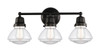 Olean - 3 Light - 23 inch - Matte Black - Bath Vanity Light (623-3W-BK-G322)