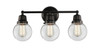 Beacon - 3 Light - 22 inch - Matte Black - Bath Vanity Light (623-3W-BK-G202-6)