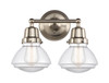 Olean - 2 Light - 15 inch - Brushed Satin Nickel - Bath Vanity Light (623-2W-SN-G322)