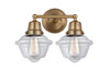 Oxford - 2 Light - 16 inch - Brushed Brass - Bath Vanity Light (623-2W-BB-G532)