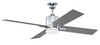 Teana 52" 4-Blade Ceiling Fan in Chrome w/ Brushed Nickel/Walnut Blades; Light Kit Included (optional) (TEA52CH4)